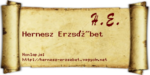 Hernesz Erzsébet névjegykártya
