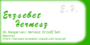 erzsebet hernesz business card